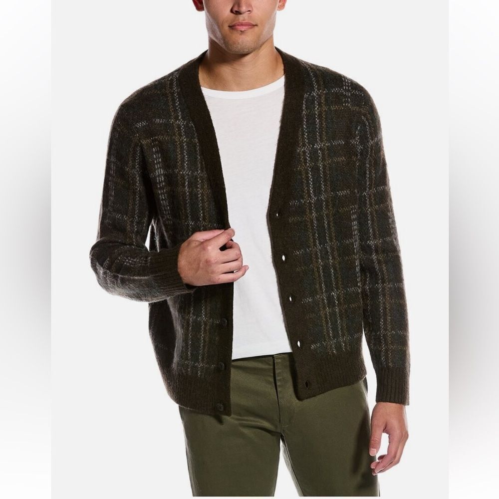 Vince Wool & Alpaca-Blend V-Neck Cardigan Men's Brown